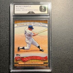 Mantle Topps 2010 History of World Series - Graded 9